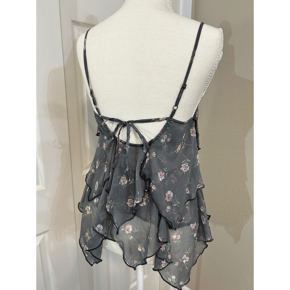 Fairycore Festival Coquette Abercrombie & Fitch Floral Ruffle Camisole Top XS